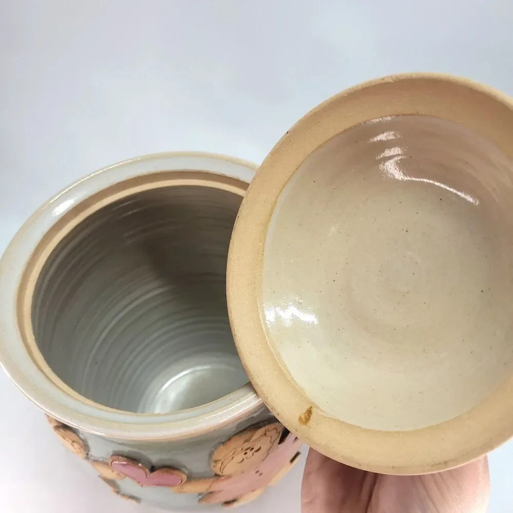 Vtg Handmade Pottery Canister 13